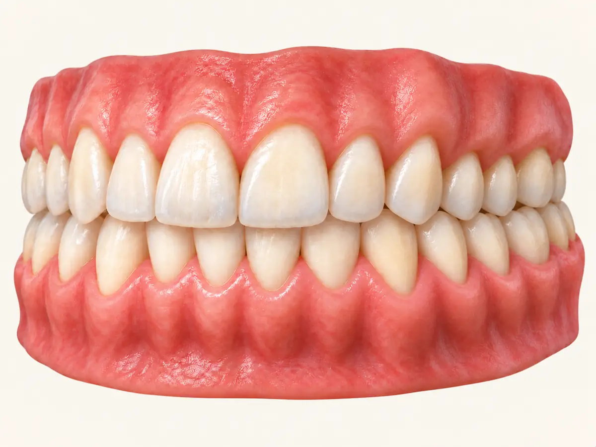 Crossbite, after alignment (illustration)