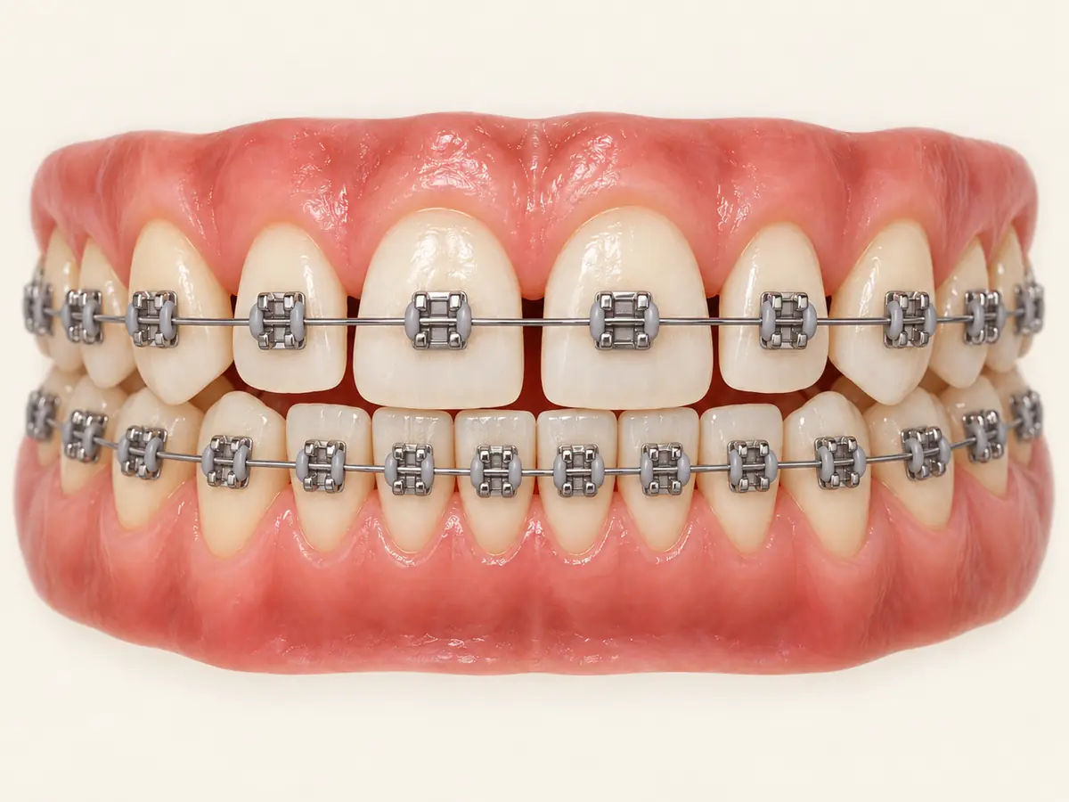 Gaps, with braces (illustration)