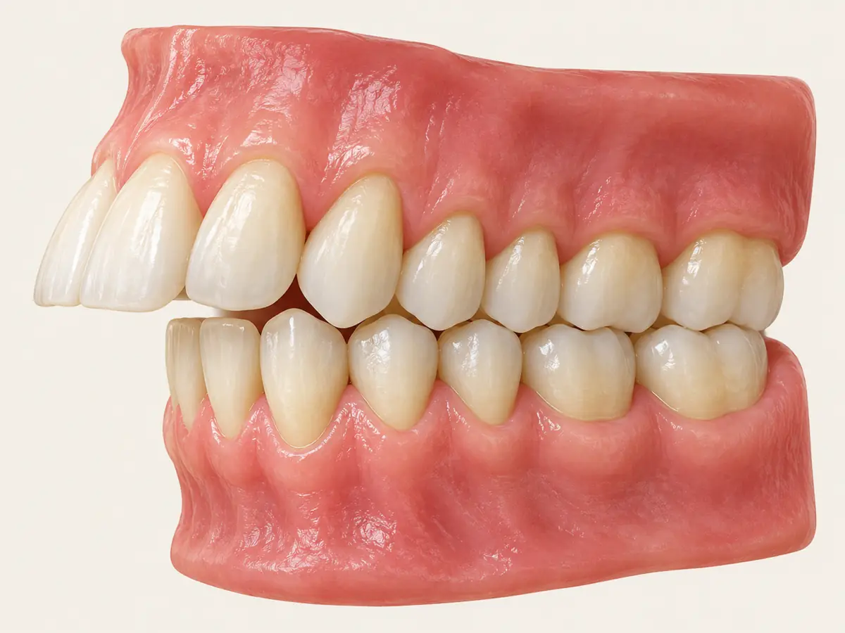 Overjet, before treatment (illustration)