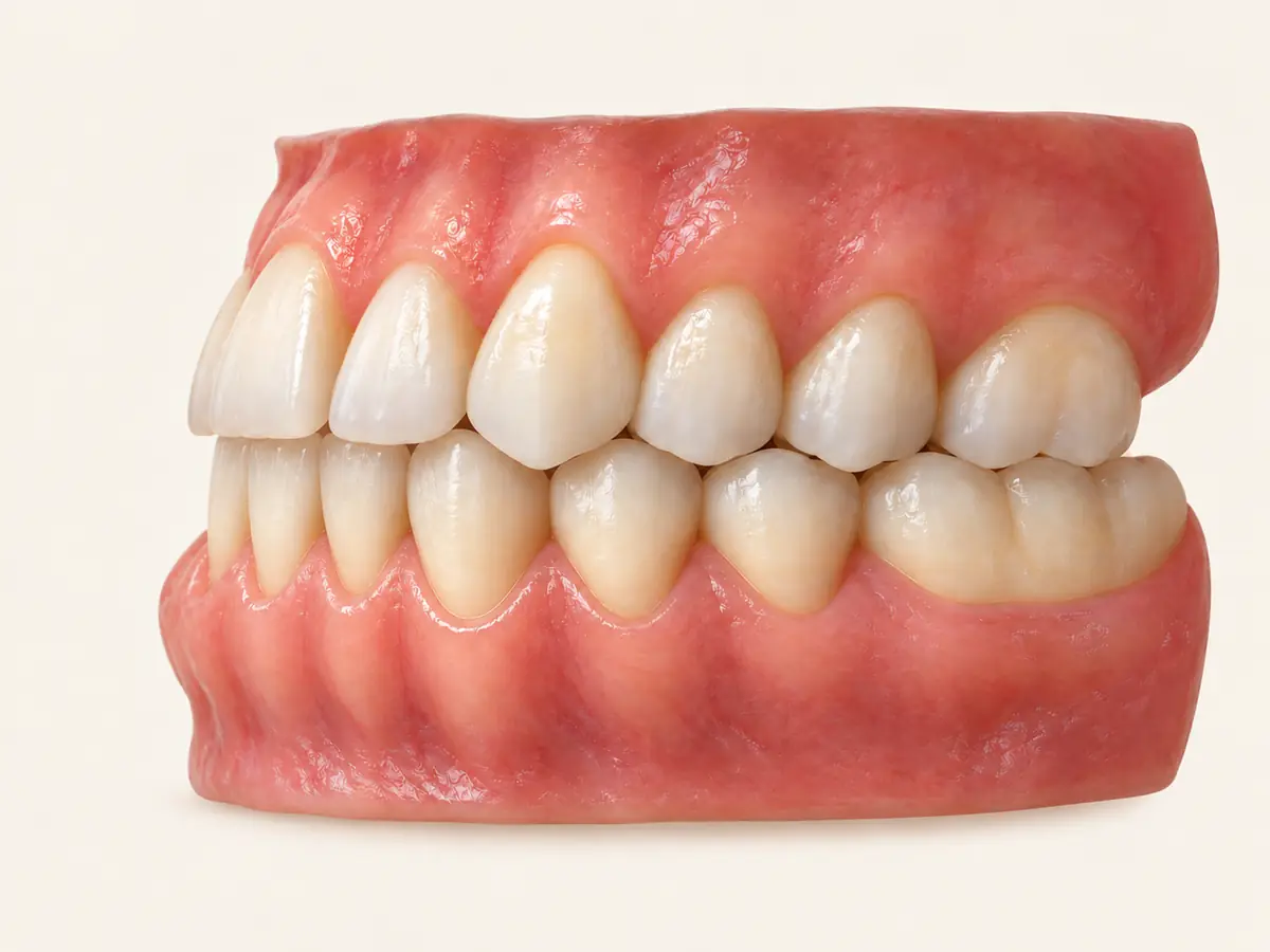 Underbite, after alignment (illustration)