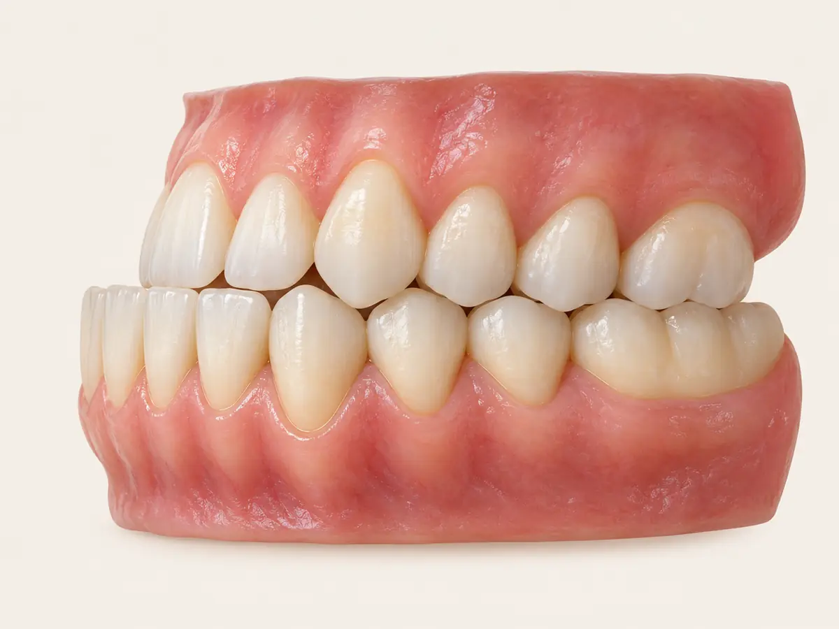 Underbite, before treatment (illustration)