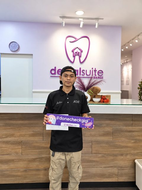 A patient at Dental Suite Bangi after their visit