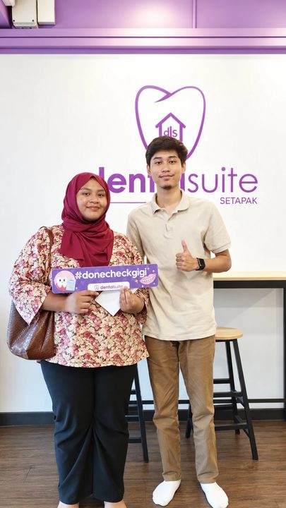 A patient at Dental Suite Setapak after their visit