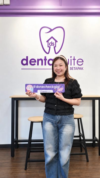 A patient at Dental Suite Setapak after their visit