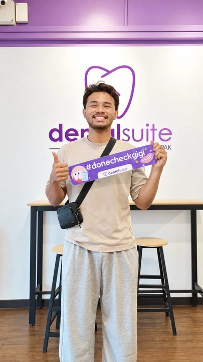 A patient at Dental Suite Setapak after their visit