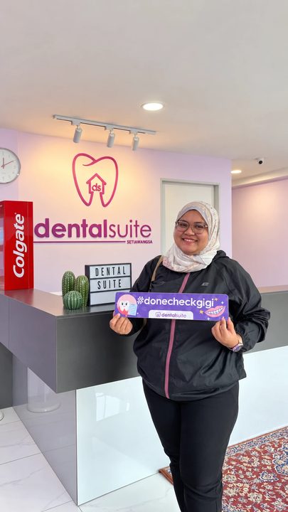 A patient at Dental Suite Setiawangsa after their visit