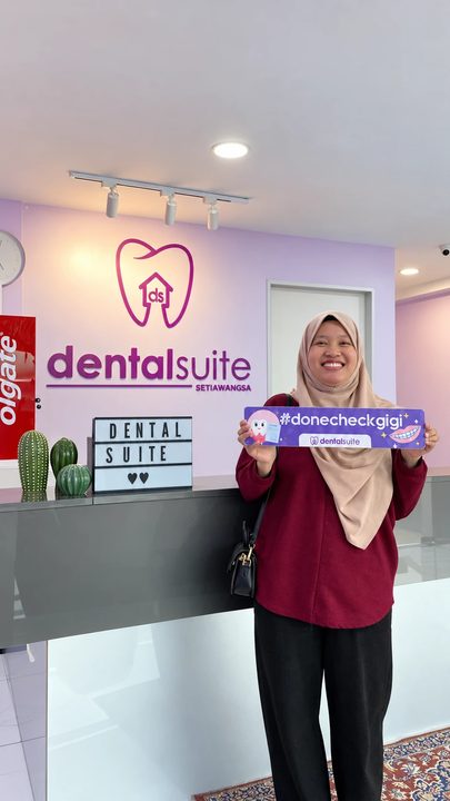 A patient at Dental Suite Setiawangsa after their visit