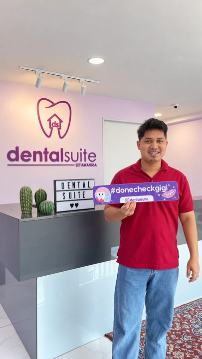 A patient at Dental Suite Setiawangsa after their visit