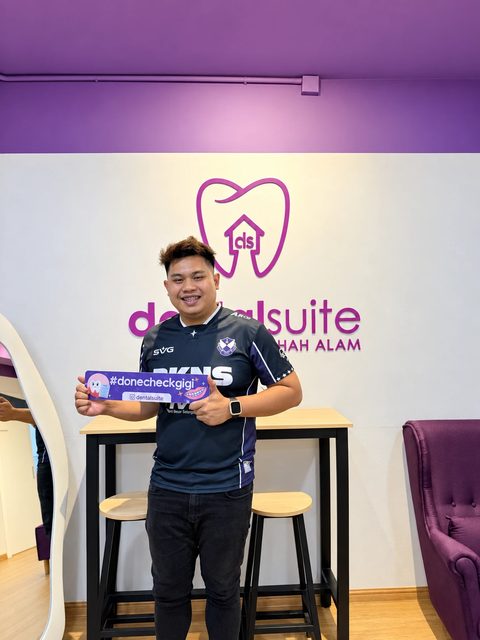 A patient at Dental Suite Shah Alam after their visit