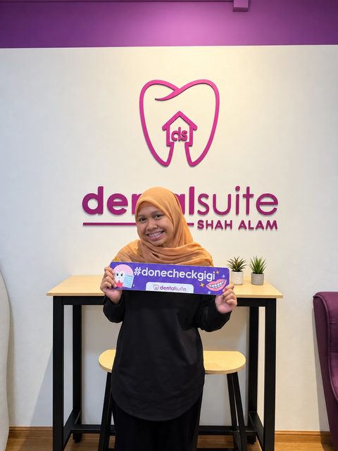 A patient at Dental Suite Shah Alam after their visit