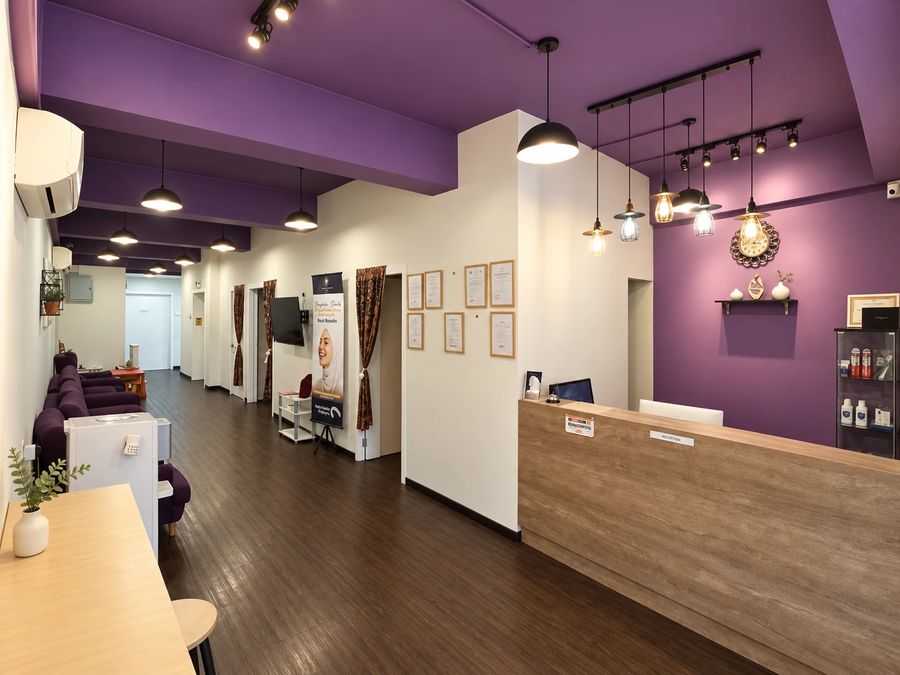Reception and waiting area at Dental Suite Setapak