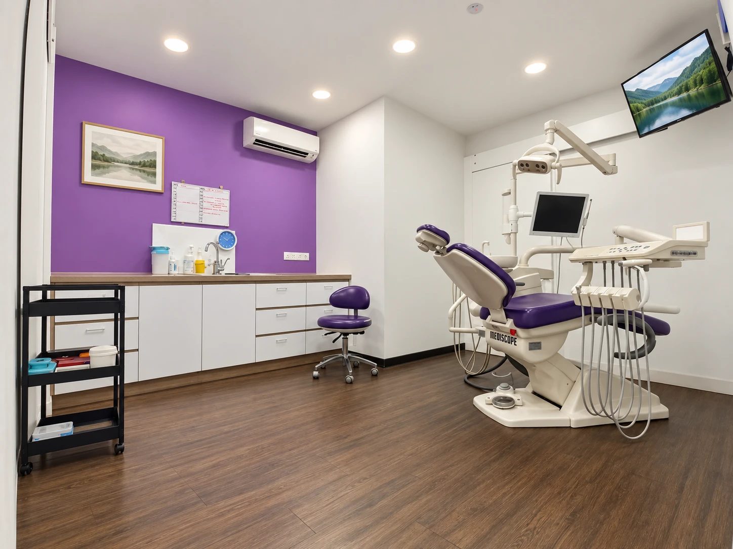 Dental treatment room with dental chair at Dental Suite Setapak