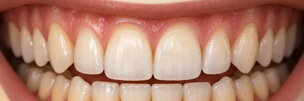 Illustration of a smile with a natural-looking tooth shade